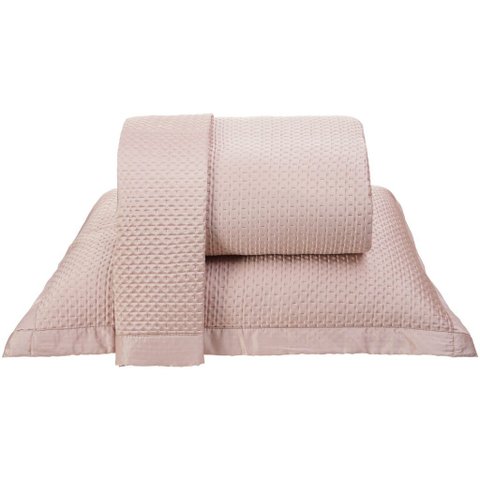 Kit Colcha King Satinatta Cetim 100% Poliéster 260x280cm Tessi Avelã Leve