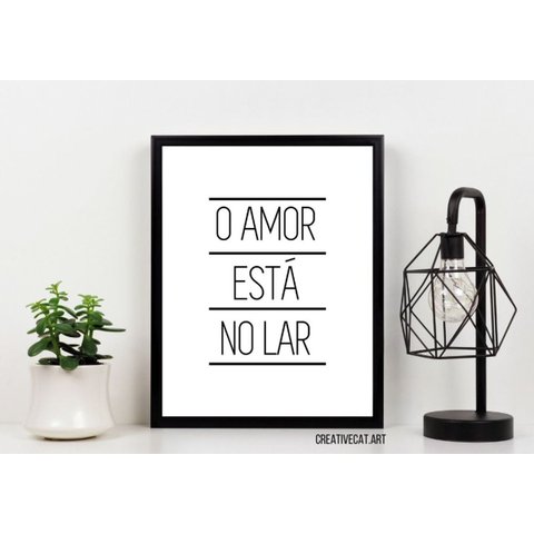 Quadros para Casa - Decoração Amor Está no Lar:branca