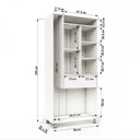 Ver imagem 4 de Armário para Escritório Multi 2 Portas Com Rodízio Branco - Pnr Móveis