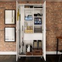 Ver imagem 6 de Armário para Escritório Multi 2 Portas Com Rodízio Branco - Pnr Móveis