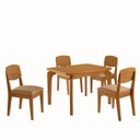 Ver imagem 2 de Conjunto Sala de Jantar Mesa Dublin Canto Copo de MDF e 4 Cadeiras Cleo Yescasa