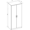 Ver imagem 4 de Guarda Roupa Solteiro 2 Portas 1 Cabideiro 1 Prateleira Brixton Caemmun