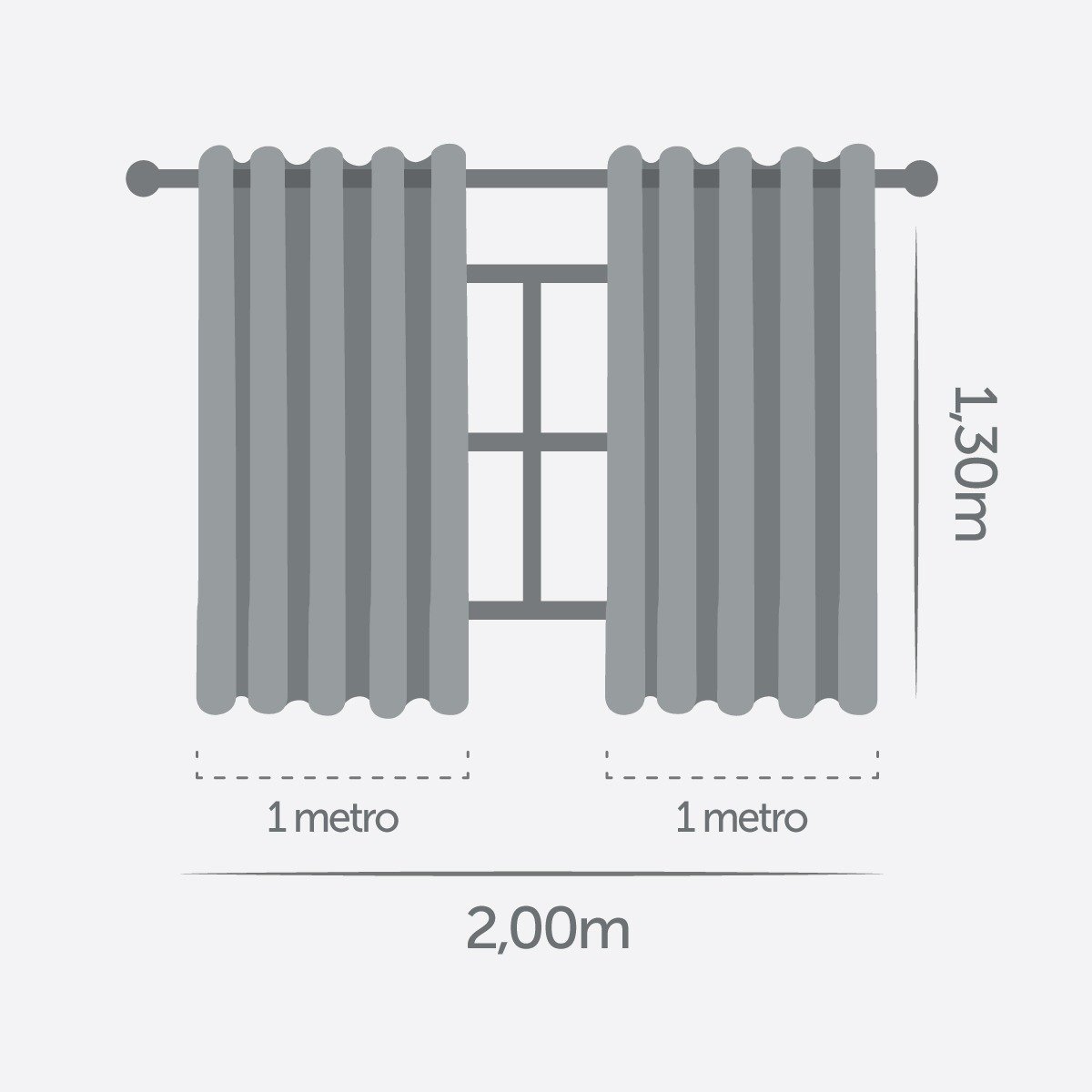 Cortina de Cozinha 2,20m X 1,30m Oxford Estampada Decorativa para Janela Alta Resolução Utensílios - 3