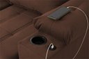 Ver imagem 7 de Sofá Retrátil Reclinável Verona Usb + Porta Copo 2,30m Suede Velut Marrom C/ Molas no Assento -