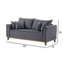 Ver imagem 2 de Sofá 4 Lugares Living M-46 Martins Veludo Grafite