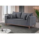 Ver imagem 3 de Sofá 4 Lugares Living M-46 Martins Veludo Grafite