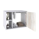 Ver imagem 3 de Conjunto Balcão C-cuba Q32 e Espelheira Soft 600 Branco Chess C-preto Ônix Branco Chess C-snow