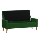 Ver imagem 3 de Recamier Bau Londres 1,20m Suede Verde - Clique Decor Clique Decorações
