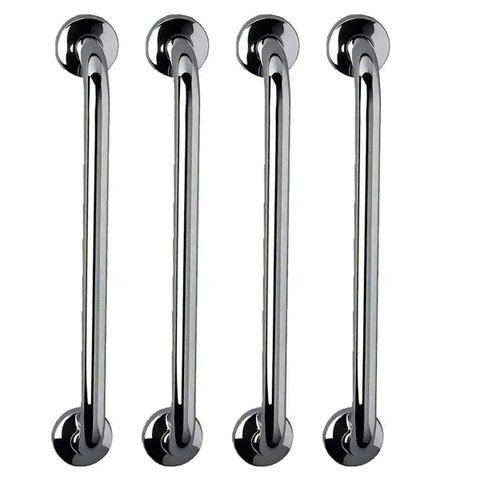 Alça de Apoio Barra Inox 40cm Kit 4 Unidades Idoso Cadeirante Acessibiliade Segurança Casa Banheiro 