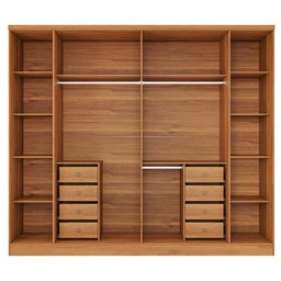 Guarda Roupa Casal 6 Portas 8 Gavetas Portugal Espresso Móveis - 7