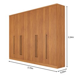 Guarda Roupa Casal 6 Portas 8 Gavetas Portugal Espresso Móveis - 5