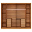 Ver imagem 7 de Guarda Roupa Casal 6 Portas 8 Gavetas 270cm Portugal Yescasa Marrom/Cinamomo