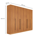 Ver imagem 5 de Guarda-Roupa Casal 6 Portas 8 Gavetas Yescasa Cinamomo Portugal