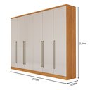 Ver imagem 4 de Guarda Roupa Casal 6 Portas 8 Gavetas 270cm Portugal Espresso Móveis