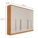 Ver imagem 5 de Guarda-Roupa Casal 6 Portas 8 Gavetas Yescasa Cinamomo/Off White Portugal