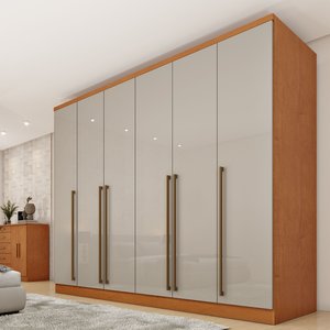 Guarda Roupa Casal 6 Portas 8 Gavetas Portugal 270cm Espresso Móveis