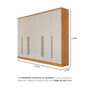 Ver imagem 6 de Guarda-Roupa Casal 6 Portas 8 Gavetas Yescasa Cinamomo/Off White Portugal