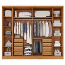 Ver mais imagens de Guarda-Roupa Casal 6 Portas 8 Gavetas Yescasa Cinamomo/Off White Portugal