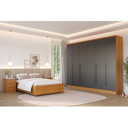 Guarda Roupa Casal 6 Portas 8 Gavetas Portugal Espresso Móveis - 2