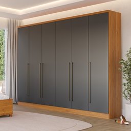 Guarda Roupa Casal 6 Portas 8 Gavetas Portugal Espresso Móveis - 17