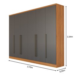 Guarda Roupa Casal 6 Portas 8 Gavetas Portugal Espresso Móveis - 19