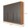 Guarda Roupa Casal 6 Portas 8 Gavetas Portugal Espresso Móveis - 19