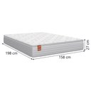Ver imagem 2 de Cama Box Colchão Casal Queen Molas Ensacadas Real Branco / Bege Inducol Branco