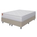 Ver imagem 1 de Cama Box Colchão Casal Queen Molas Ensacadas Real Branco / Bege Inducol Branco