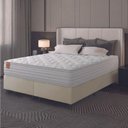 Ver imagem 4 de Cama Box Colchão Casal Queen Molas Ensacadas Real Branco / Bege Inducol Branco
