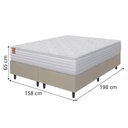 Ver imagem 3 de Cama Box Colchão Casal Queen Molas Ensacadas Real Branco / Bege Inducol Branco