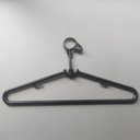 Ver imagem 6 de 12 Cabides de Roupas Antifurto Fixos para Hotel Pretos com Alças Anti Roubo