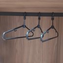 Ver imagem 2 de 12 Cabides de Roupas Antifurto Fixos para Hotel Pretos com Alças Anti Roubo
