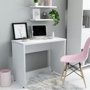 Ver imagem 7 de Conjunto Home Office Compacto Escrivaninha Mary Estante Pequena Clean Branco Artany
