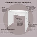 Ver imagem 5 de Conjunto Home Office Compacto Escrivaninha Mary Estante Pequena Clean Branco Artany