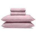 Ver imagem 1 de Jogo de Cama Solteiro 3 Peças com Renda Lorenzo - Rosa