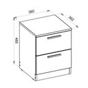Ver imagem 3 de Mesa de Cabeceira 2 Gavetas Brixton Caemmun
