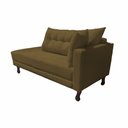 Ver imagem 3 de Divã Recamier Troya 2,00 Cm Lado Direito Suede Marrom