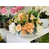 Arranjo De Flores Mix de Hortênsias e Rosas Vaso Cerâmica - 7