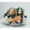 Arranjo De Flores Mix de Hortênsias e Rosas Vaso Cerâmica - 1