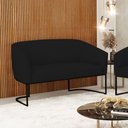 Ver imagem 5 de Sofá Namoradeira 2 Lugares Base Industrial Preto Stella Linho D03 - D'Rossi Cor A79 Preto
