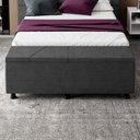 Ver imagem 2 de Baú Sapateira Estofada Casal 140 Cm Júpiter Veludo Skybox Preto