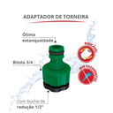 Ver imagem 2 de Adaptador de Torneira 1/2" e 3/4" para Engate Rápido Cor Verde Durín