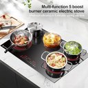 Ver imagem 3 de Cooktop Elétrico Amzchef 30" Embutido, 8400w, 5 Zonas e Controle Touch