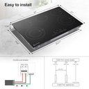Ver imagem 5 de Cooktop Elétrico Amzchef 30" Embutido, 8400w, 5 Zonas e Controle Touch