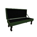Ver imagem 2 de Recamier Baú Luis Xv Capitonê Retrô 120 cm Suede Verde Mz Decor