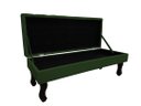 Ver imagem 2 de Recamier Baú Luis Xv Capitonê Retrô 120 cm Suede Verde Mz Decor