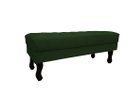Ver imagem 3 de Recamier Baú Luis Xv Capitonê Retrô 120 cm Suede Verde Mz Decor