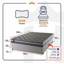 Ver imagem 2 de Conjunto Cama Box Espuma Miami Cinza Casal 138x188x62