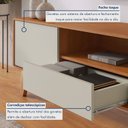 Ver imagem 7 de Rack com Painel para TV até 65 Polegadas 185cm x 187cm 100% MDF e Pés em Madeira Maciça Ares