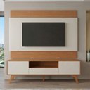 Ver imagem 1 de Rack com Painel para TV até 65 Polegadas 185cm x 187cm 100% MDF e Pés em Madeira Maciça Ares